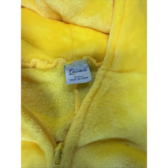 Unisex Pikachu Adult Deluxe Costume/Pajamas Medium Yellow - Picture 5 of 9